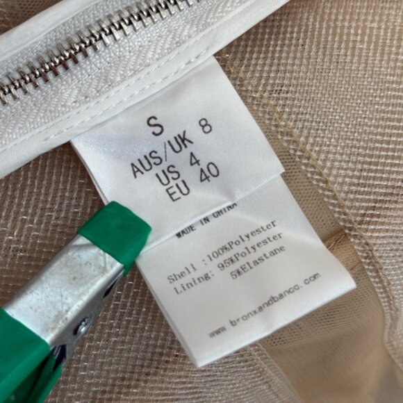 🆕 BRONX & BANCO 🧿 NWOT Maraya Blanc Lace Mini Dress, Sz S US 4 - Picture 16 of 16